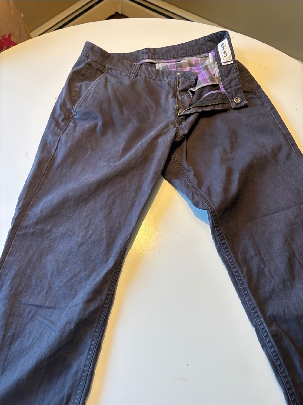 Bonobos Men's Slim Straight chinos in Charcoal size 31/ 32